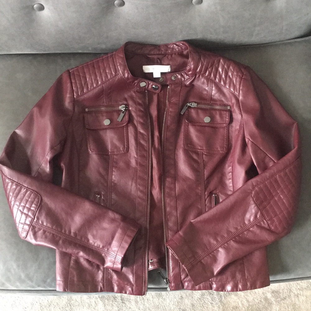 New York & Company Faux Moto Leather Jacket